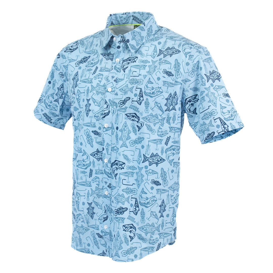 Sky Geo Short Sleeve Ventilated Fishing Shirt