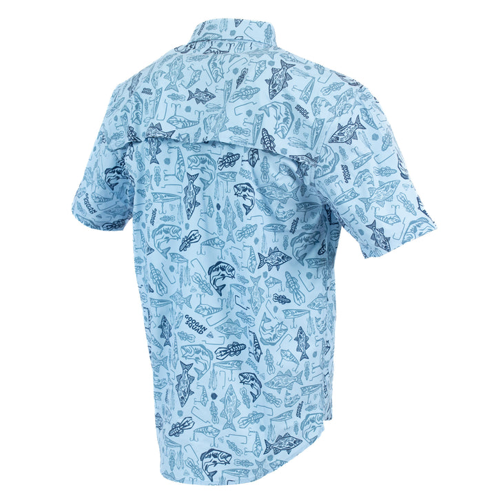 Sky Geo Short Sleeve Ventilated Fishing Shirt