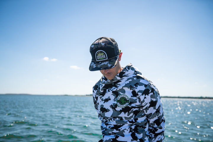 Woodland Bassin’ Camo 7-Panel Hat