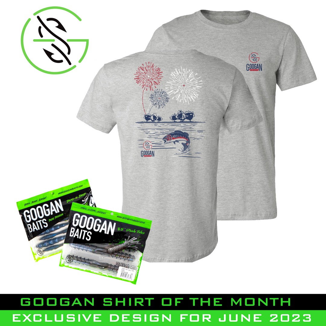 Googan Fishing Baits Logo Men's Black T-Shirt S-3XL