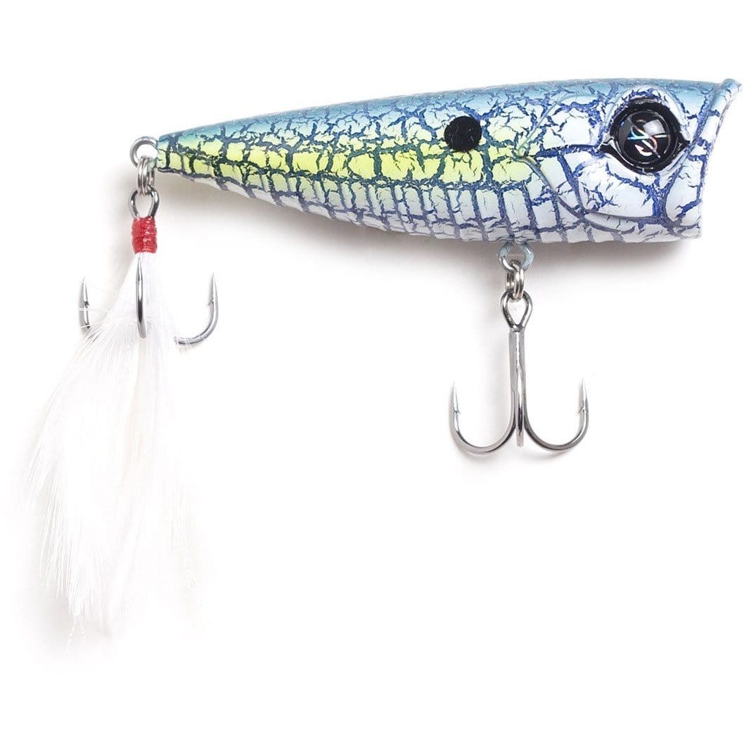 Blooper, 2-3/4 in, 3/8 oz, Topwater, Scattered Shad, Bass Fishing Lure