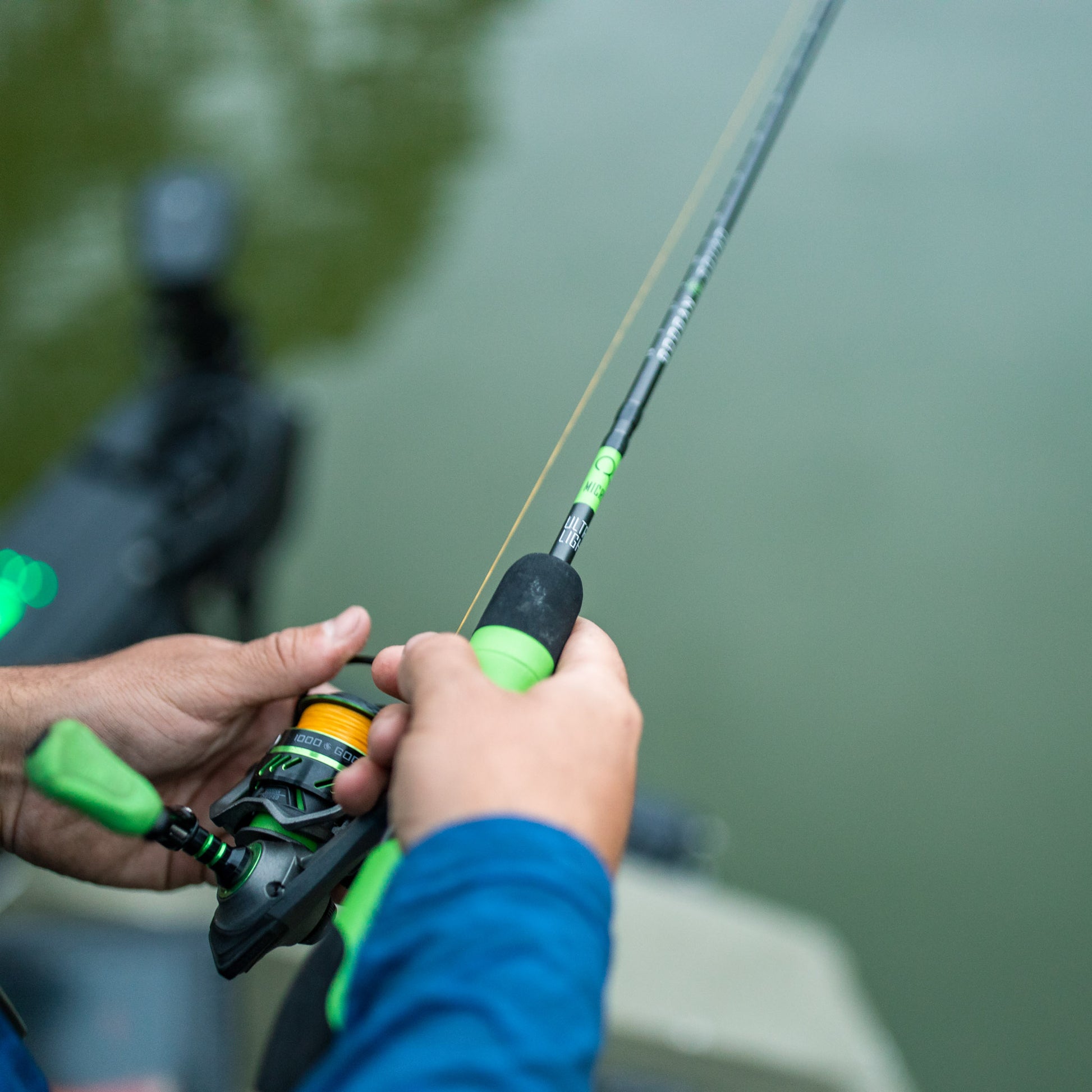 cirrus green fishing pole Ghosthorn Phantom Telescopic Rod and Reel Combos packed day of fishing Wakeman Fishing Rod and Reel