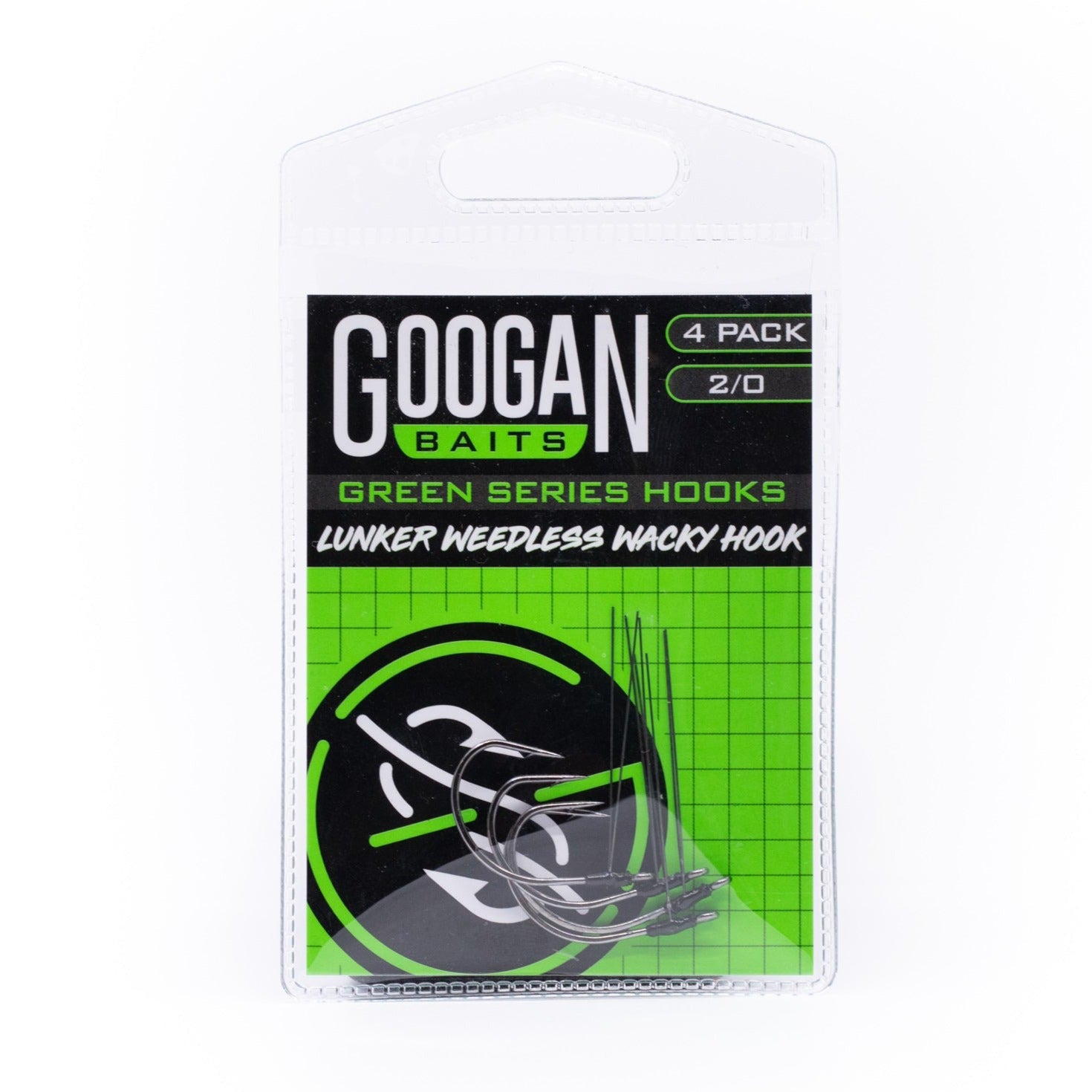 Googan Baits Green Series Lunker Weedless Wacky Hook 1/0 4Pack