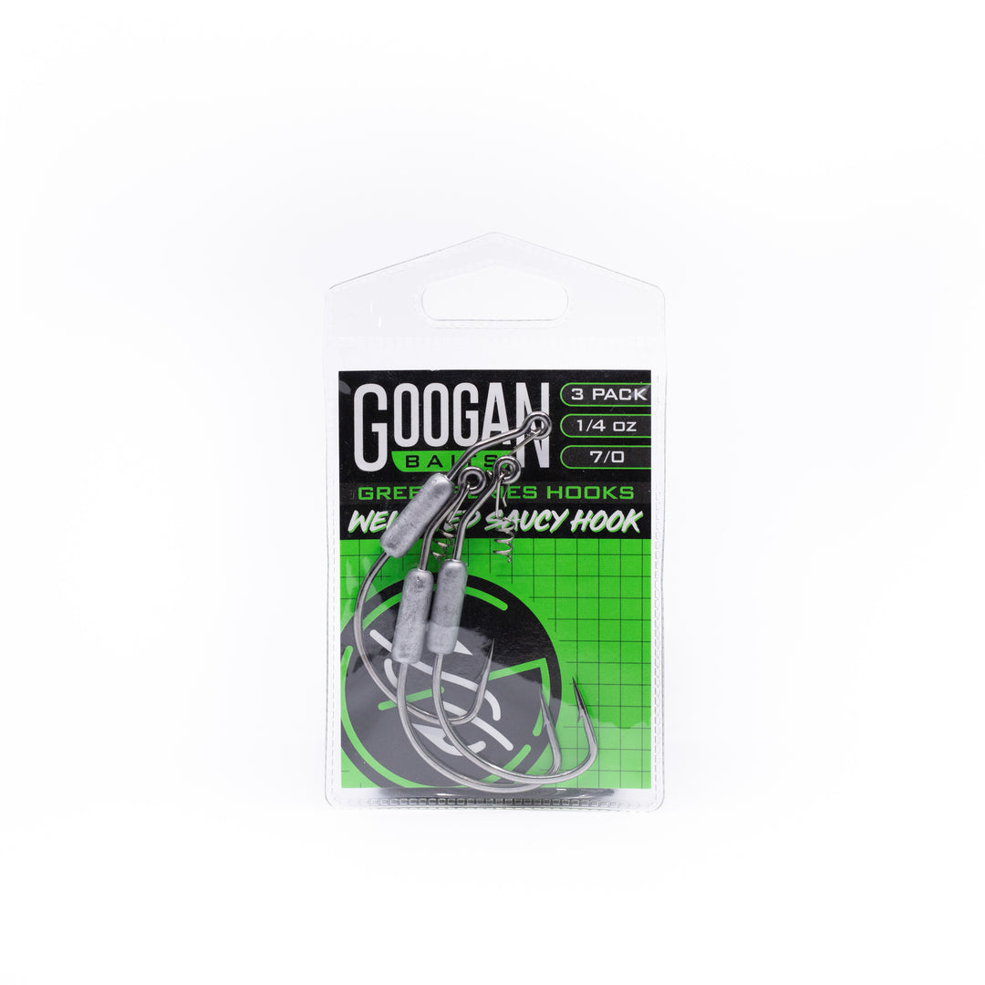 Googan Baits Green Series Weighted Saucy Hook 1/4oz 6/0 3Pack