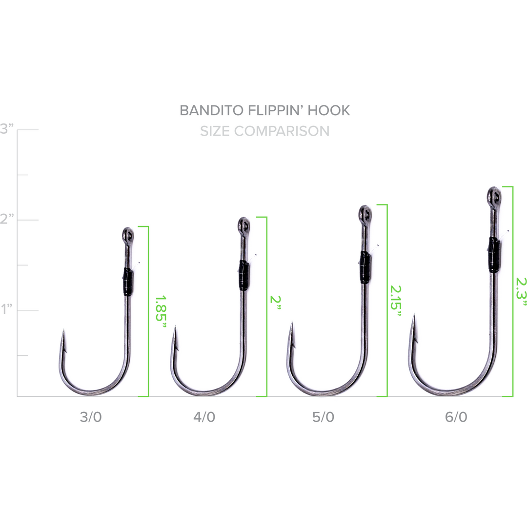 Googan Baits Green Series Bandito Flippin Hook, 4 Pack