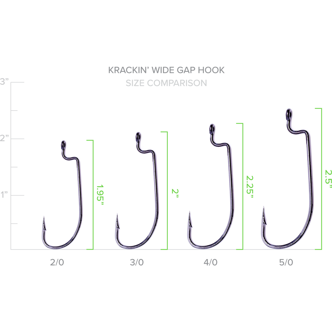 Googan Squad Krackin' Wide Gap Hook, Size 5/0