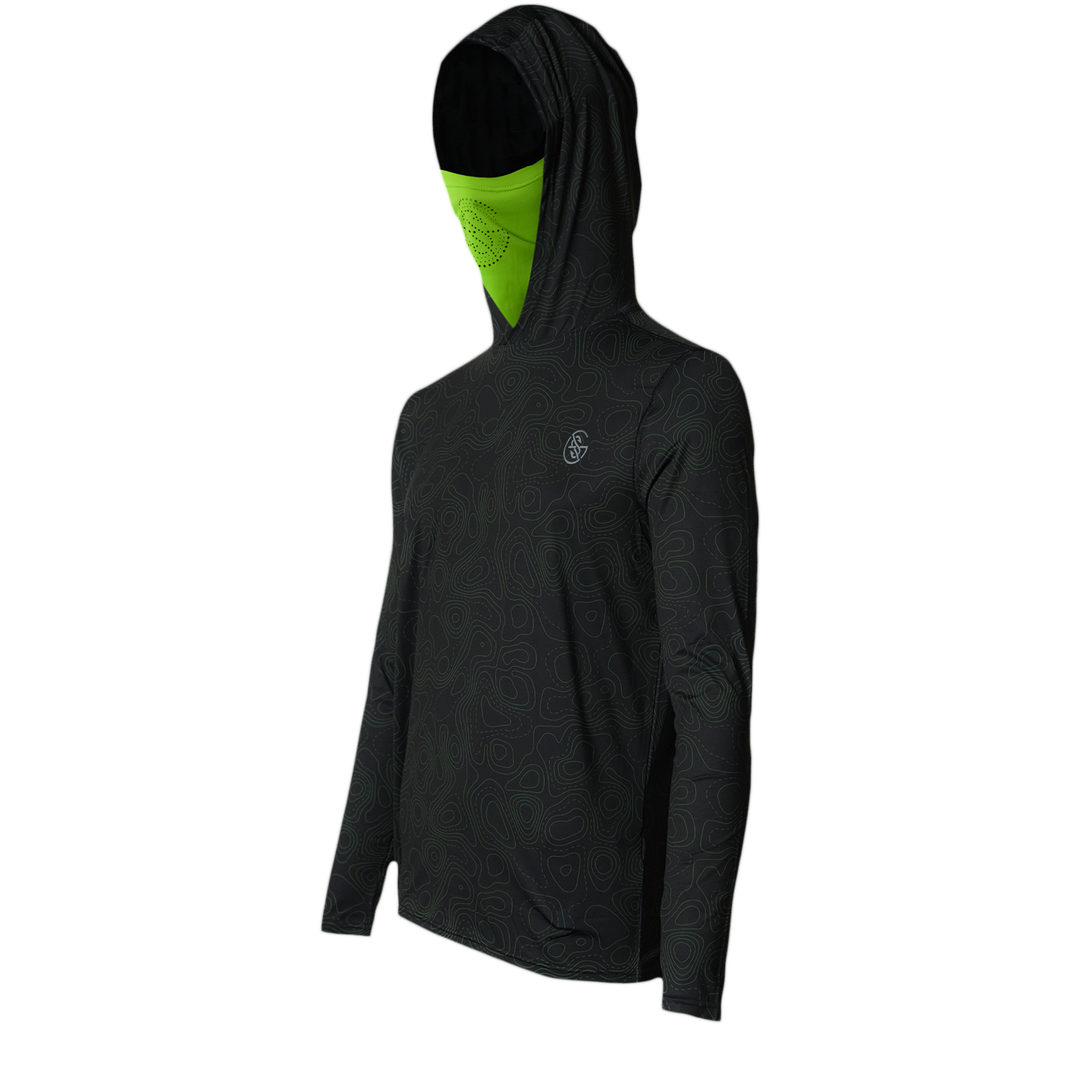 Midnight Topo Hooded Long-Sleeve w/ Green Gaiter