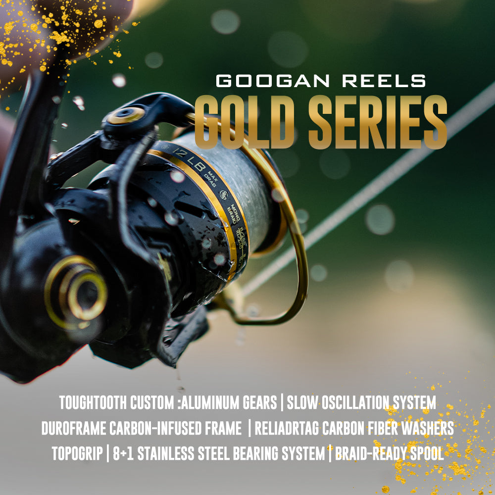 aluminum fishing reel Googan Squad Gold Series 2500 Spinning Reel