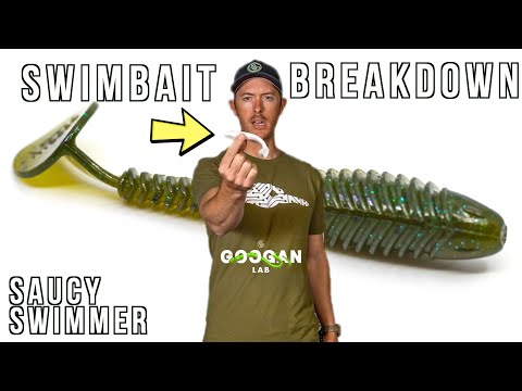 Googan Baits Saucy Swimmer - 3.8in - Electric Shad - TackleDirect